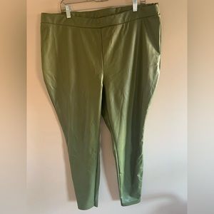 Eloquii green leather like leggings